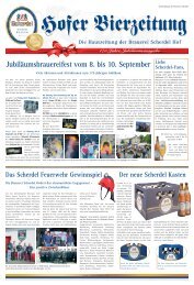 Jubiläumsbrauereifest vom 8. bis 10. September - Scherdel Hofer ...