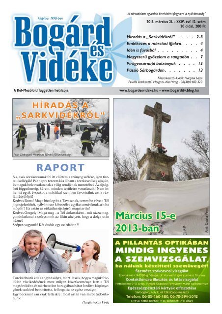 2013-03-21 - Bogárd és Vidéke Lapkiadó és Nyomda