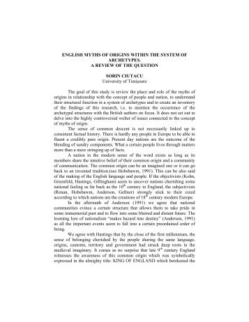 Chapter III LITERATURE AND CULTURAL STUDIES - Facultatea de ...