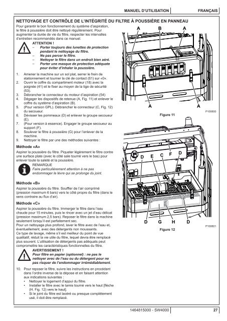 SW4000 USER MANUAL - Nilfisk PARTS - Nilfisk-Advance