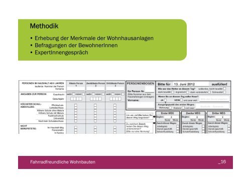 fahrradfreundliche wohnbauten - wiener wohnbau forschung