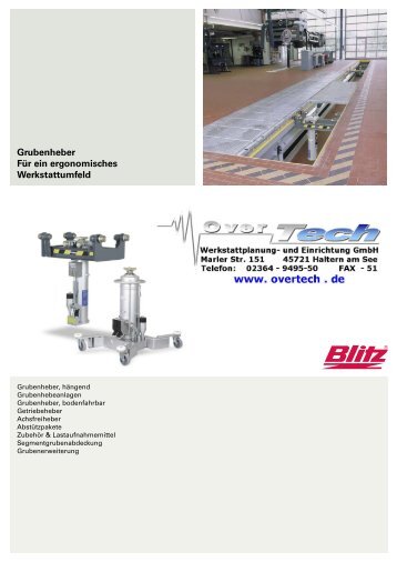 Grubenheber Für ein ergonomisches Werkstattumfeld