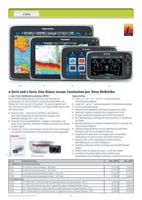 Raymarine Preisliste September 2013 - Nordwest-Funk