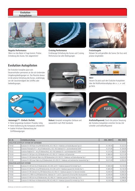 Raymarine Preisliste September 2013 - Nordwest-Funk