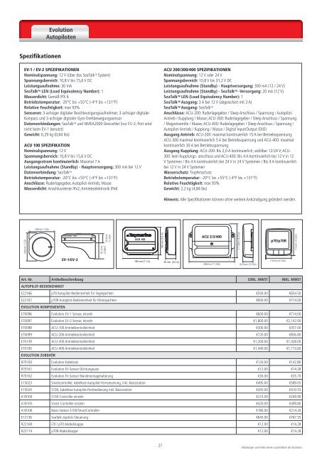 Raymarine Preisliste September 2013 - Nordwest-Funk