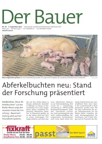 Der Bauer . 4. September 2013 - Landwirtschaftskammer Österreich