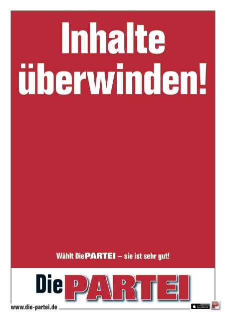 Das BIER entscheidet. 10 Punkte für 100 Prozent! - Die Partei