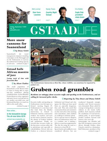 Gruben road grumbles - GstaadLife print edition