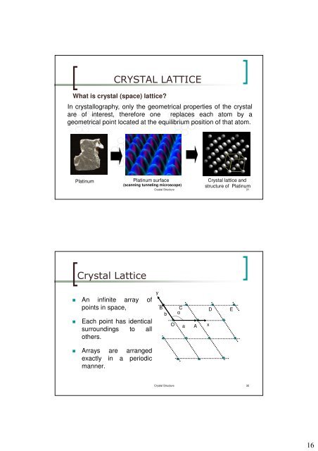 Semiconductor Crystals - Physics Department - University College ...