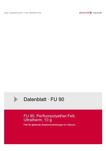 Datenblatt · FU 90 - Pfeiffer Vacuum