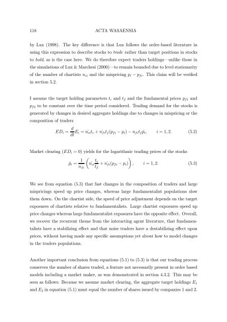 BERND PAPE Asset Allocation, Multivariate Position Based Trading ...