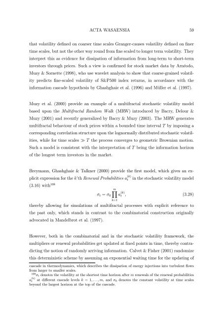 BERND PAPE Asset Allocation, Multivariate Position Based Trading ...