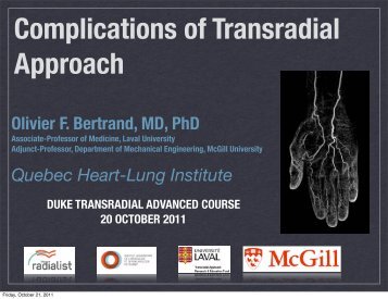 Complications of Transradial Approach - Duke Clinical Research ...