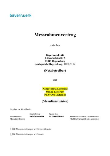 Messrahmenvertrag (PDF, 118 KB) - Bayernwerk