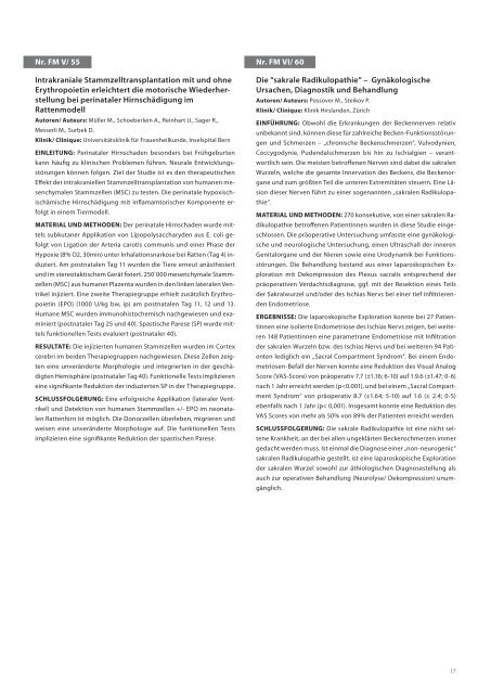 Abstractband 2012 - Jahreskongress gynécologie suisse, SGGG