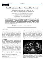 Renal Pseudotumor Due to Perirenal Fat Necrosis - NAJMS