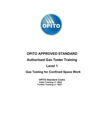 Authorised Gas Tester Training Level 1 - Opito