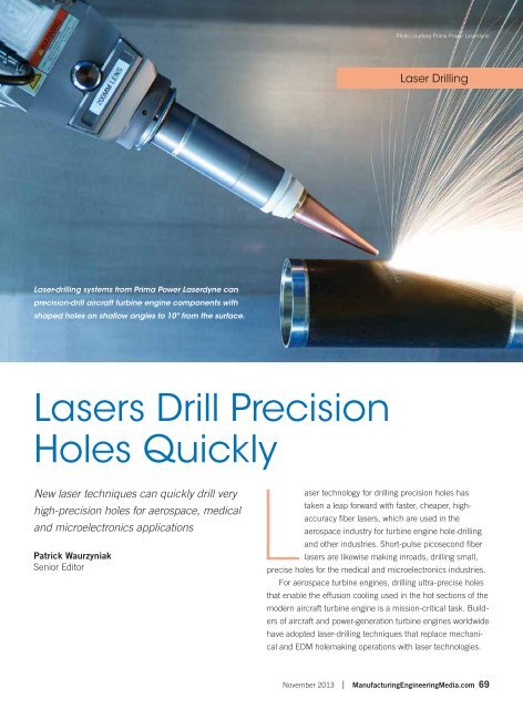 Lasers Drill Precision Holes Quickly - Society of Manufacturing ...