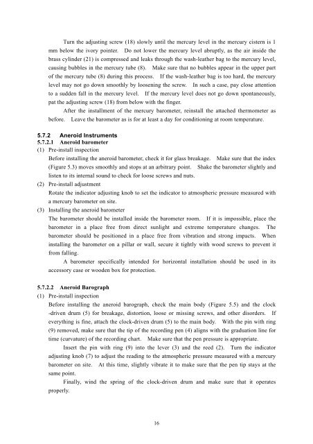 Chapter 5 Measurement of Atmospheric Pressure