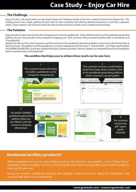 Case Study Enjoy Car Hire Guiomatic Case Study Enjoy Car Hire Guiomatic