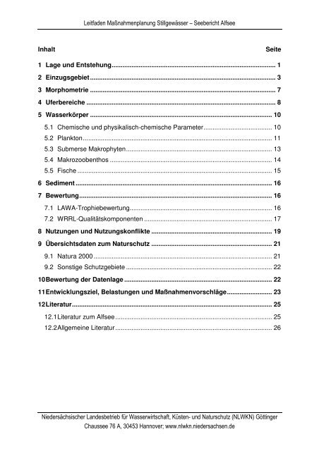 14 - Seebericht Alfsee - Niedersächsischer Landesbetrieb für ...