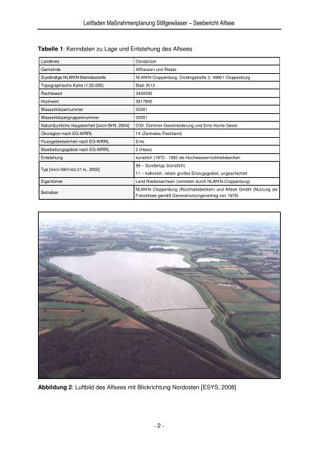 14 - Seebericht Alfsee - Niedersächsischer Landesbetrieb für ...