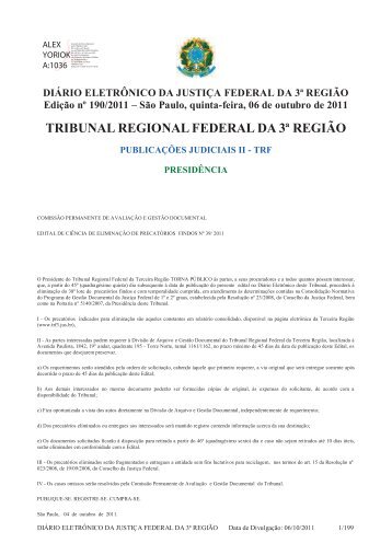 Edital de Ciênc ... rios Findos - 039_2011.pdf - Conselho da Justiça ...