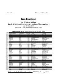 Kundmachung der Wahlvorschläge für die Wahl des Gemeinderates ...