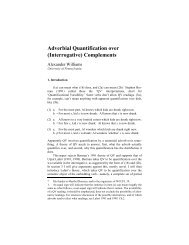 Adverbial Quantification over (Interrogative) Complements - Linguistics