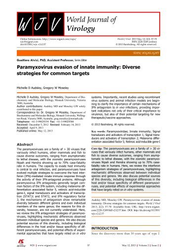 Paramyxovirus evasion of innate immunity: Diverse strategies for ...