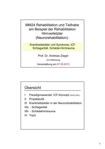 Übersicht - Prof. Dr. med. Andreas Zieger