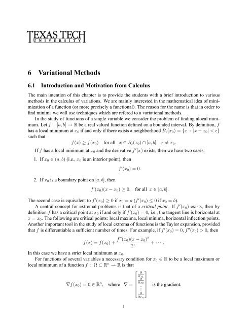 6 Variational Methods