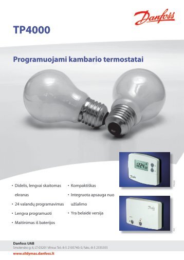 TP4000 Programuojamas kambario termostatas - Sanistal