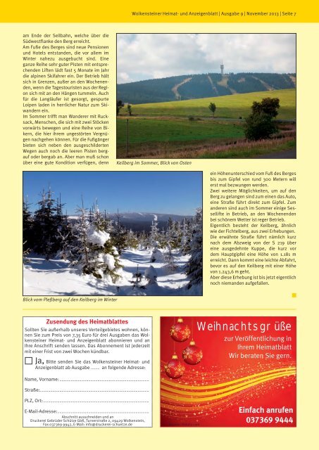 EINWOHNErvErSAmmluNG - Wolkensteiner Heimat- & Anzeigenblatt