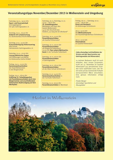 EINWOHNErvErSAmmluNG - Wolkensteiner Heimat- & Anzeigenblatt