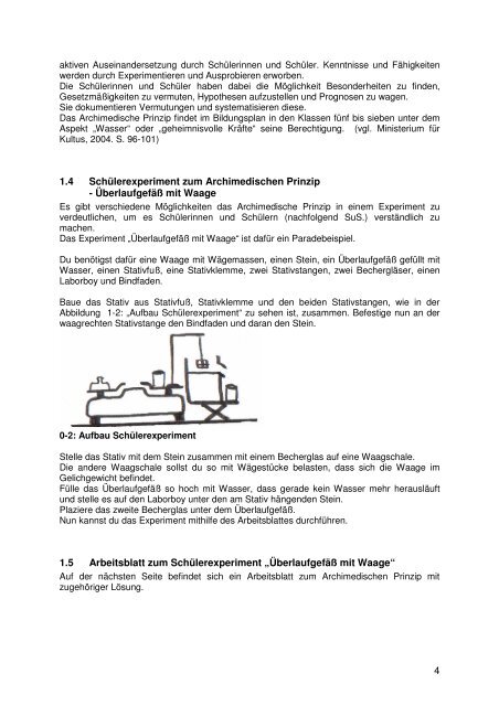 Tauchen und Auftrieb - (Realschulen) Reutlingen