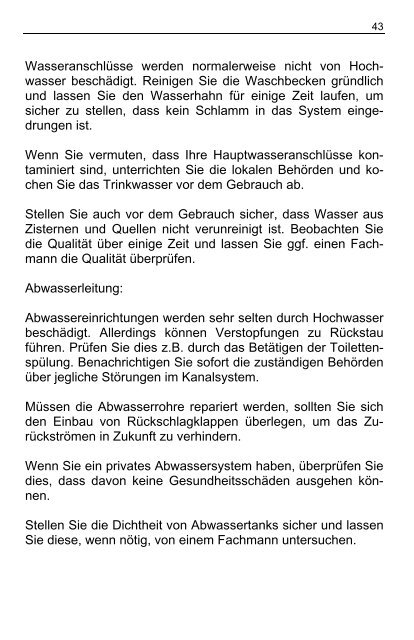 10. Aufräumen und Reinigen nach dem Hochwasser Das Haus ...