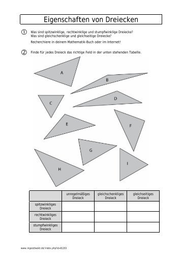 Eigenschaften von Dreiecken - www.ingo-ostwald.de