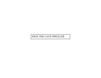 JOCK THE CAVE DWELLER - New Aberdour St. Drostans