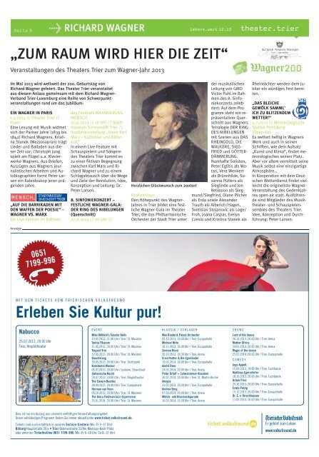 Theatermagazin - Theater Trier