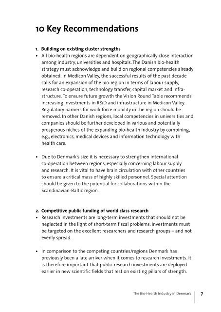 The Bio-Health Industry in Denmark - Erhvervsstyrelsen
