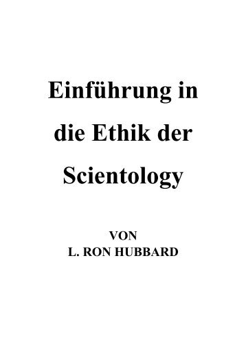 Einführung in die Ethik der Scientology von L. RON HUBBARD