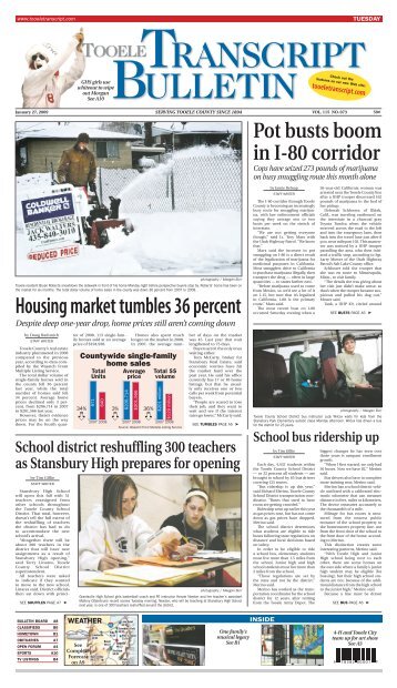 Housing market tumbles 36 percent - Tooele Transcript Bulletin