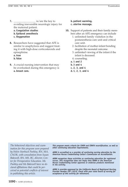 Responding to Amniotic Fluid Embolism - AORN