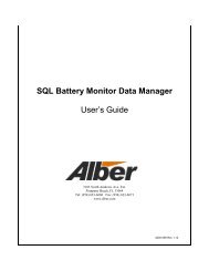 SQL Battery Monitor Data Manager User's Guide - Alber