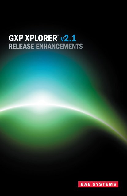 GXP XPlorer® v2.1 - BAE Systems GXP Geospatial eXploitation ...