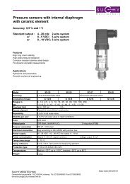 Pressure sensors with internal diaphragm with ceramic element