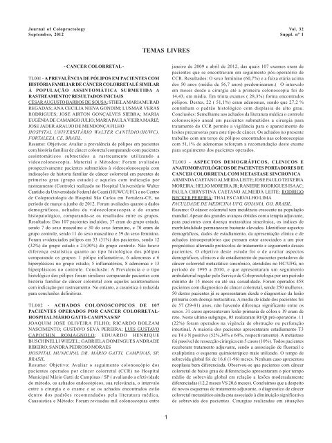 PDF) Obliteração do reto e canal anal como complicação da  retossigmoidectomia anterior com anastomose colorretal baixa: relato de caso