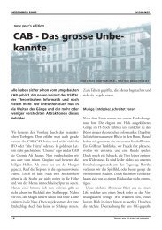 CAB - Das grosse Unbe- kannte - Vis