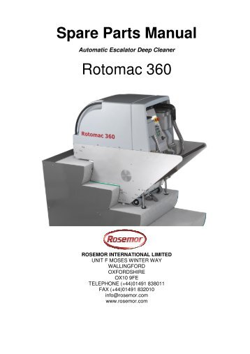 Spare Parts Manual Rotomac 360